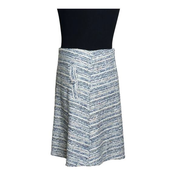 Loft blue tweed lined A line mini pull on skirt size XS - Picture 4 of 10